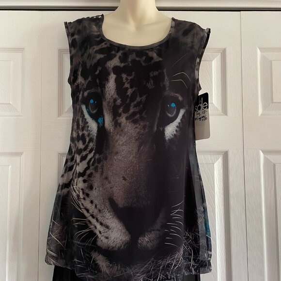 Black Tiger Print Tunic Dress Animal Print – Jane and John - Picture 6 of 11